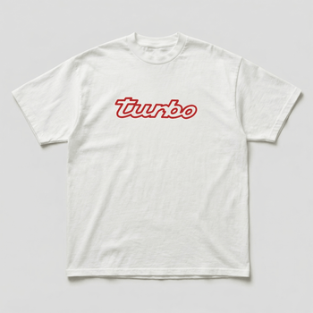 White Turbo tee