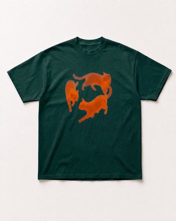 Dancing cat heavyweight tee