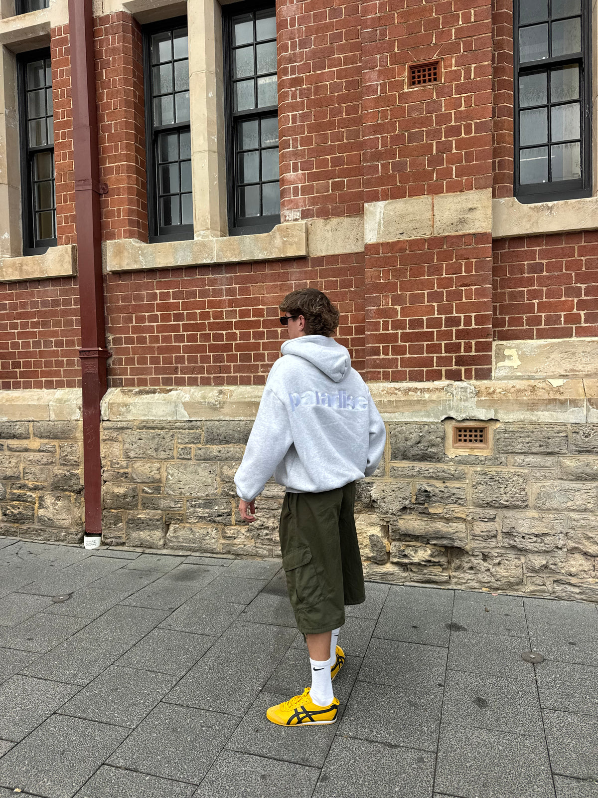 Grey Chasing Paradise heavyweight hoodie
