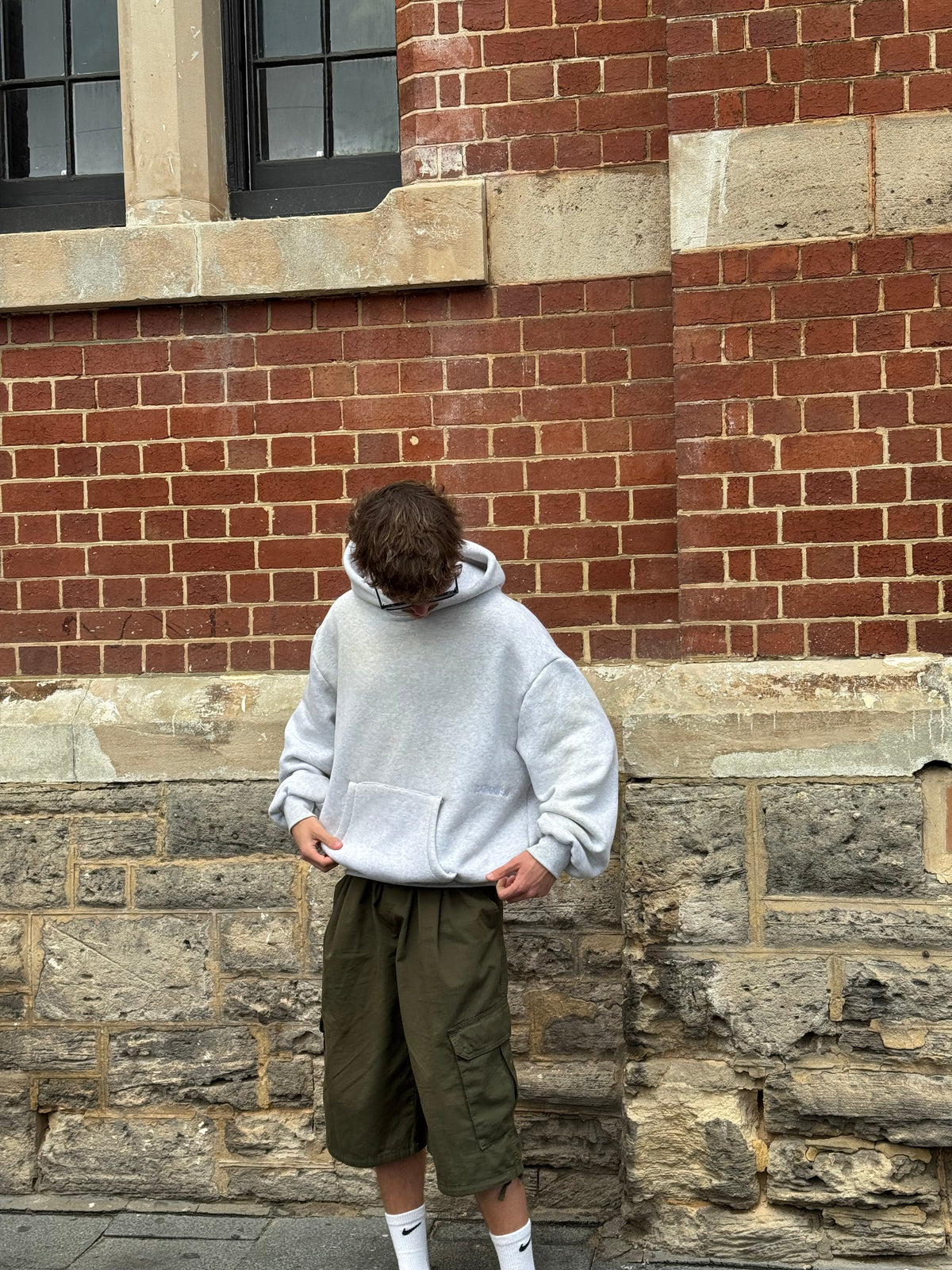 Grey Chasing Paradise heavyweight hoodie
