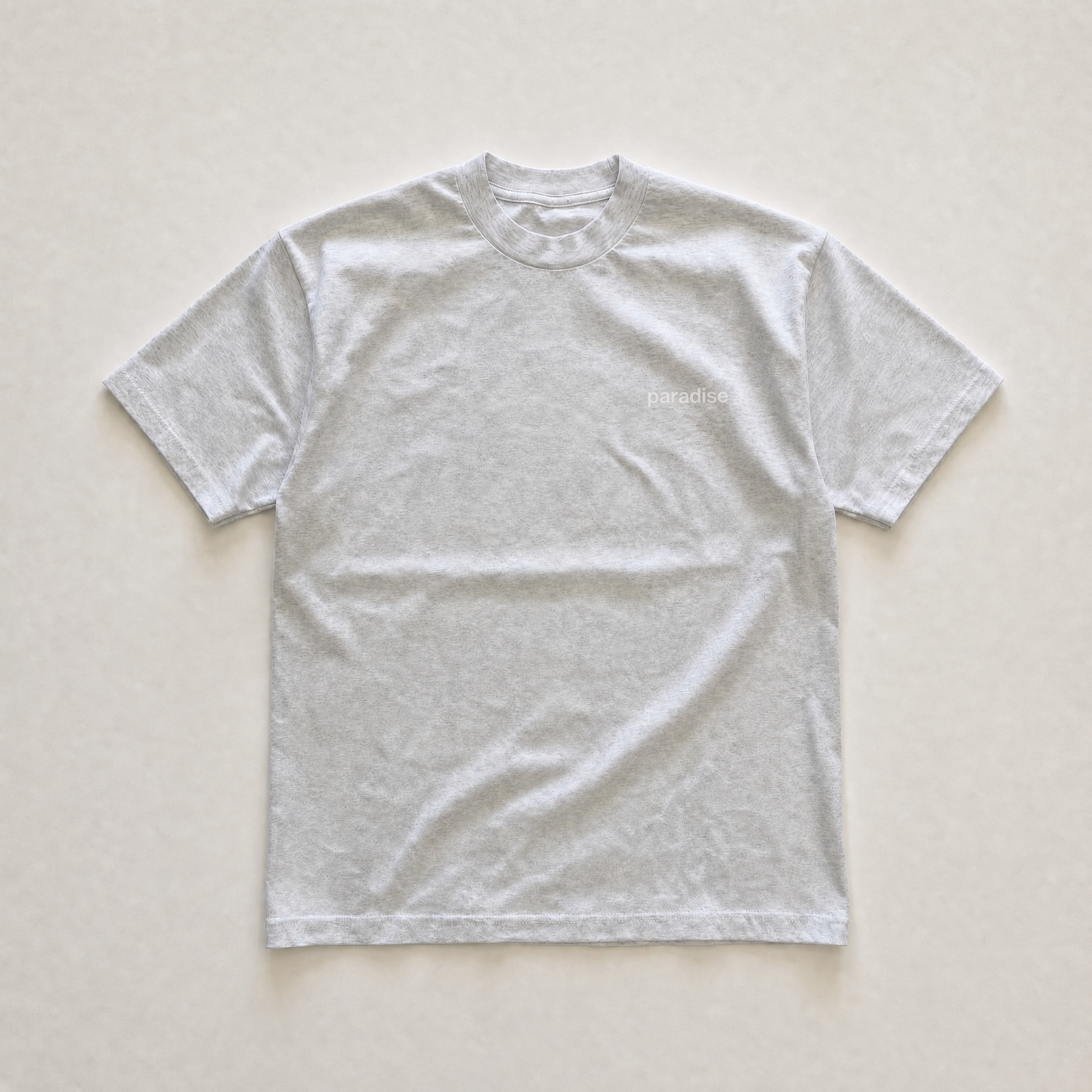 Grey chasing paradise tee - back view