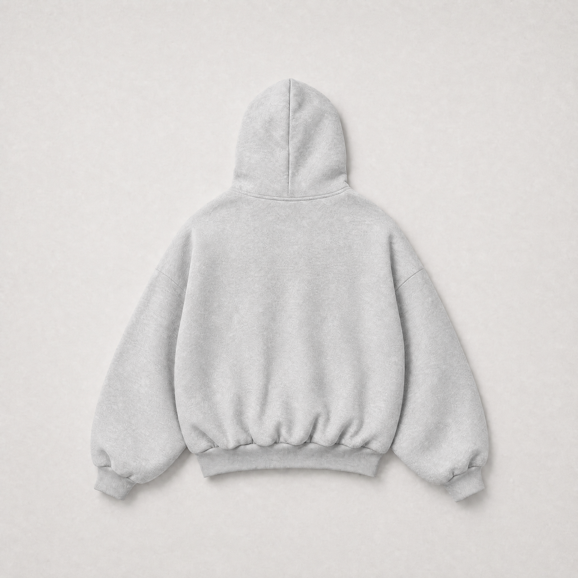 Grey Monogram hoodie - back view