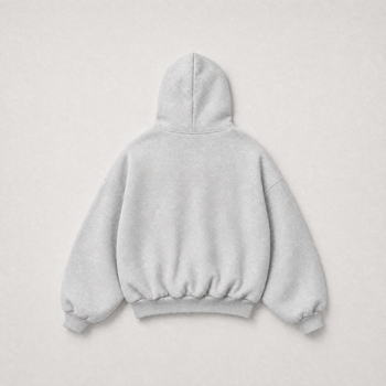 Grey Monogram hoodie - back view