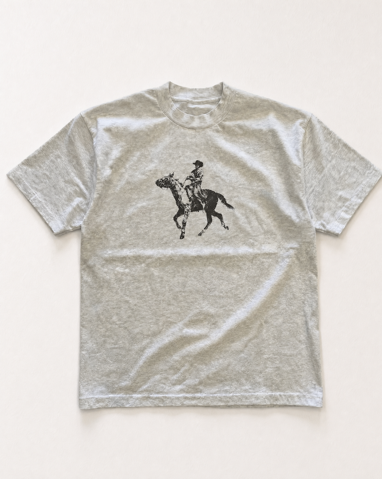 Grey cowboy heavyweight tee