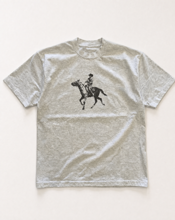 Grey cowboy heavyweight tee