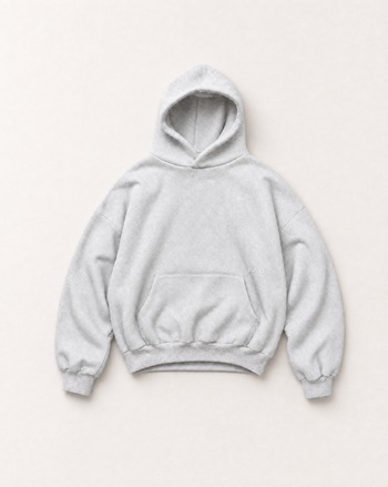 Grey Monogram heavyweight hoodie