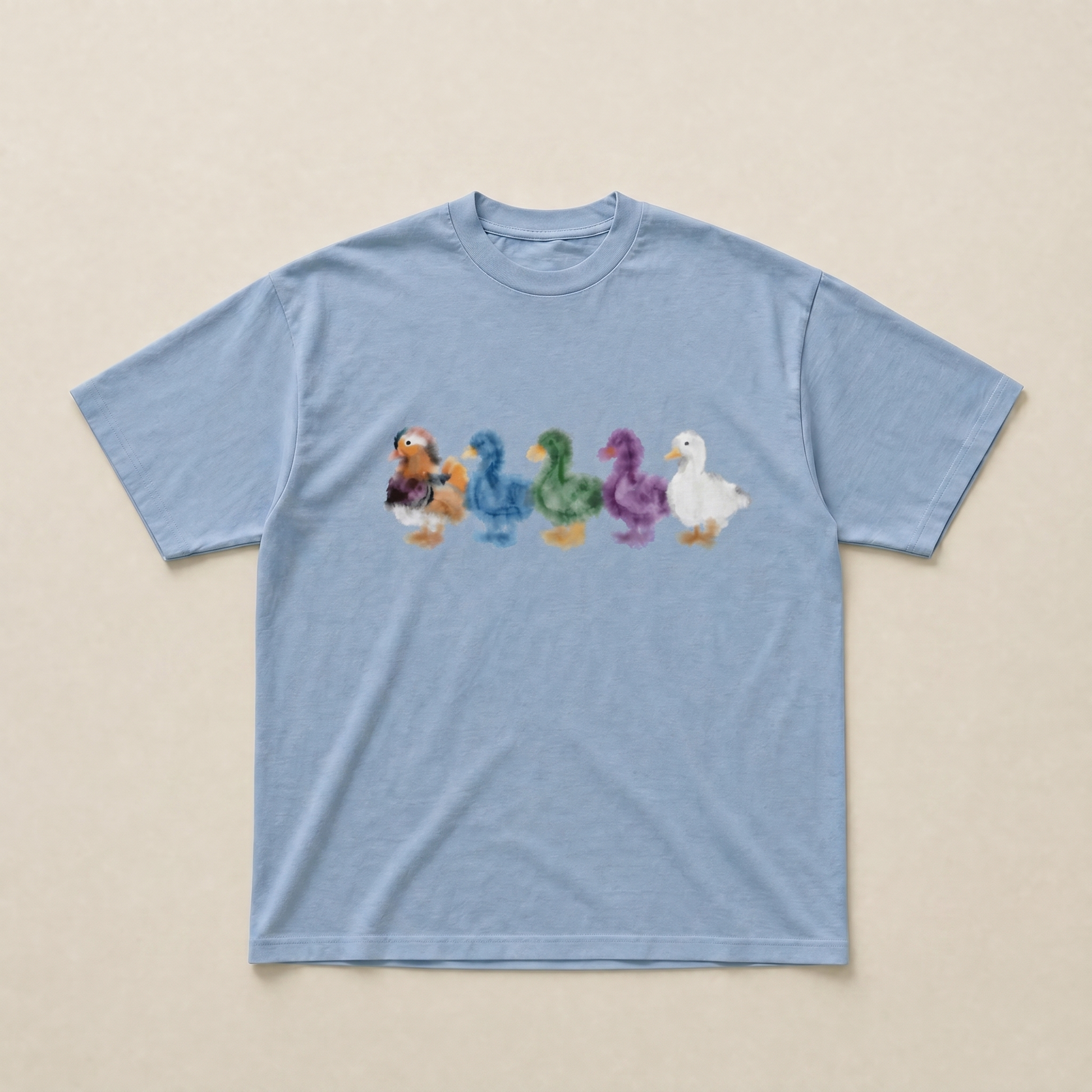 Baby blue Duck crossing