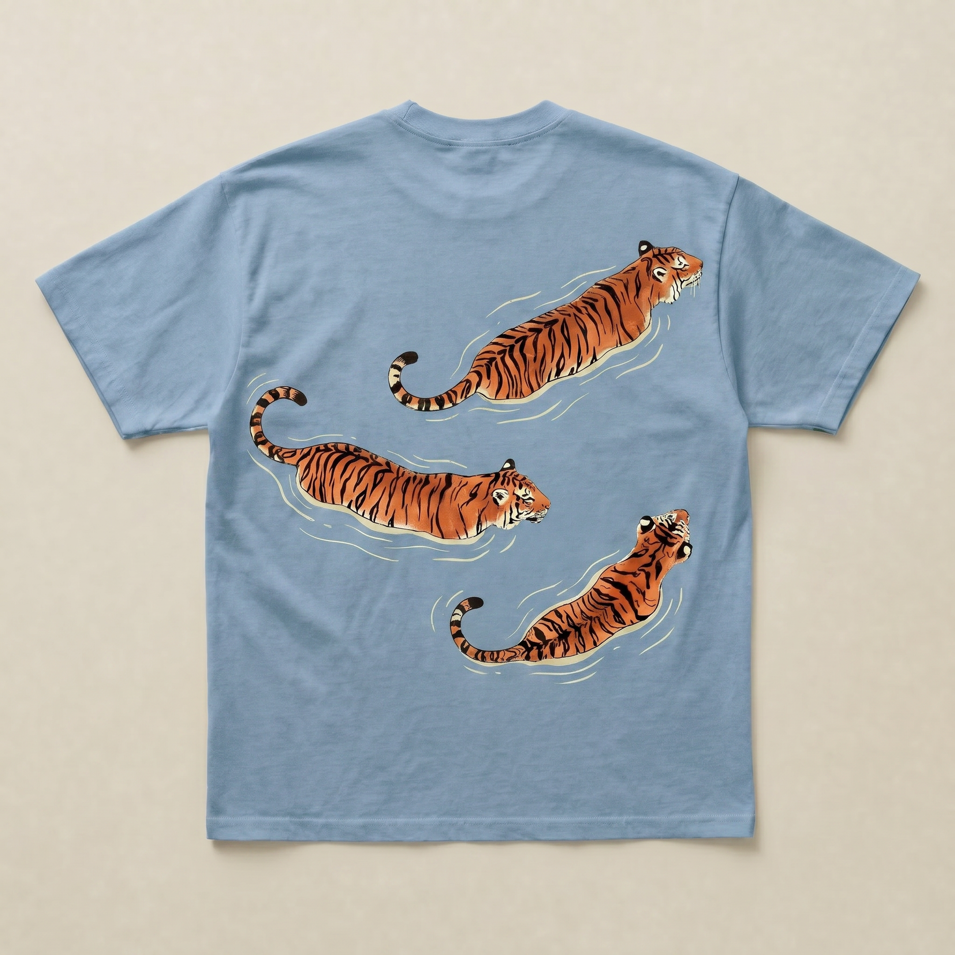 Baby blue Swimming tigers