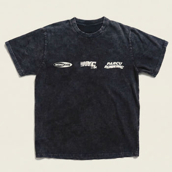 Camiseta gris de peso pesado para correr en Nueva York