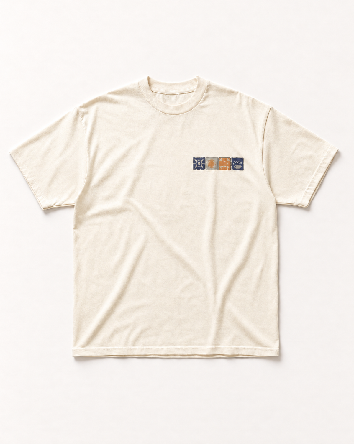 Ivory Mediterranean Heavyweight tee, parcu 280gsm heavyweight cotton tee, view 2