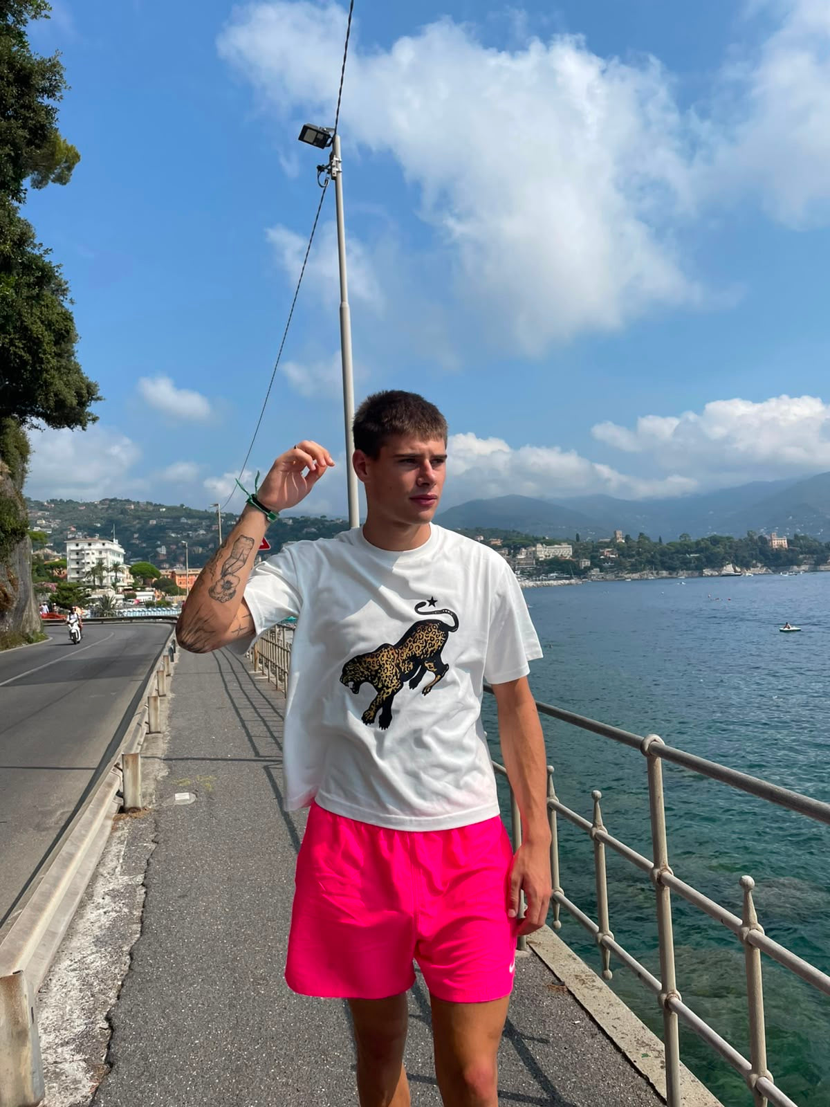 Leopard star Heavyweight tee