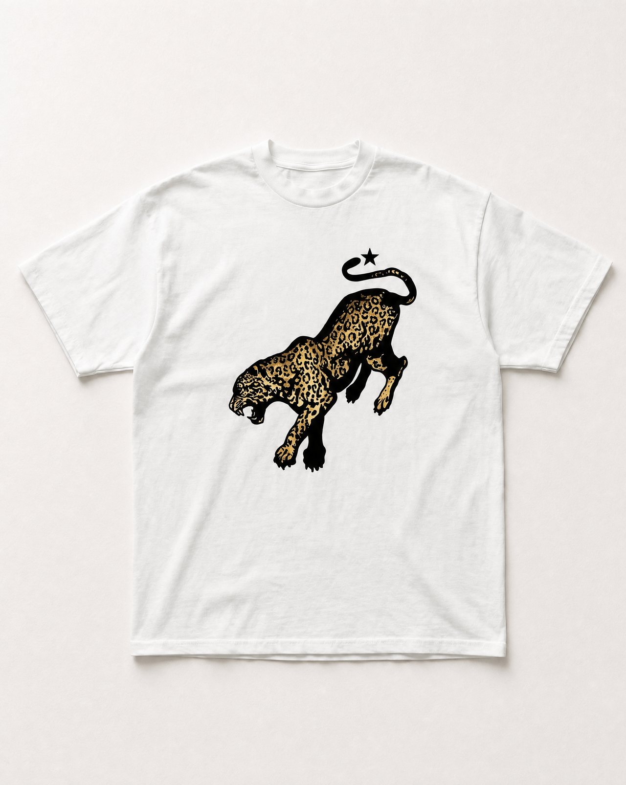 Leopard star Heavyweight tee