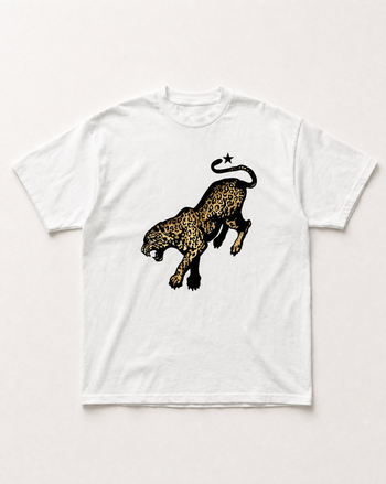 Leopard star Heavyweight tee, parcu 280gsm heavyweight cotton tee