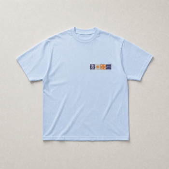 Light Blue Mediterranean tee - back view