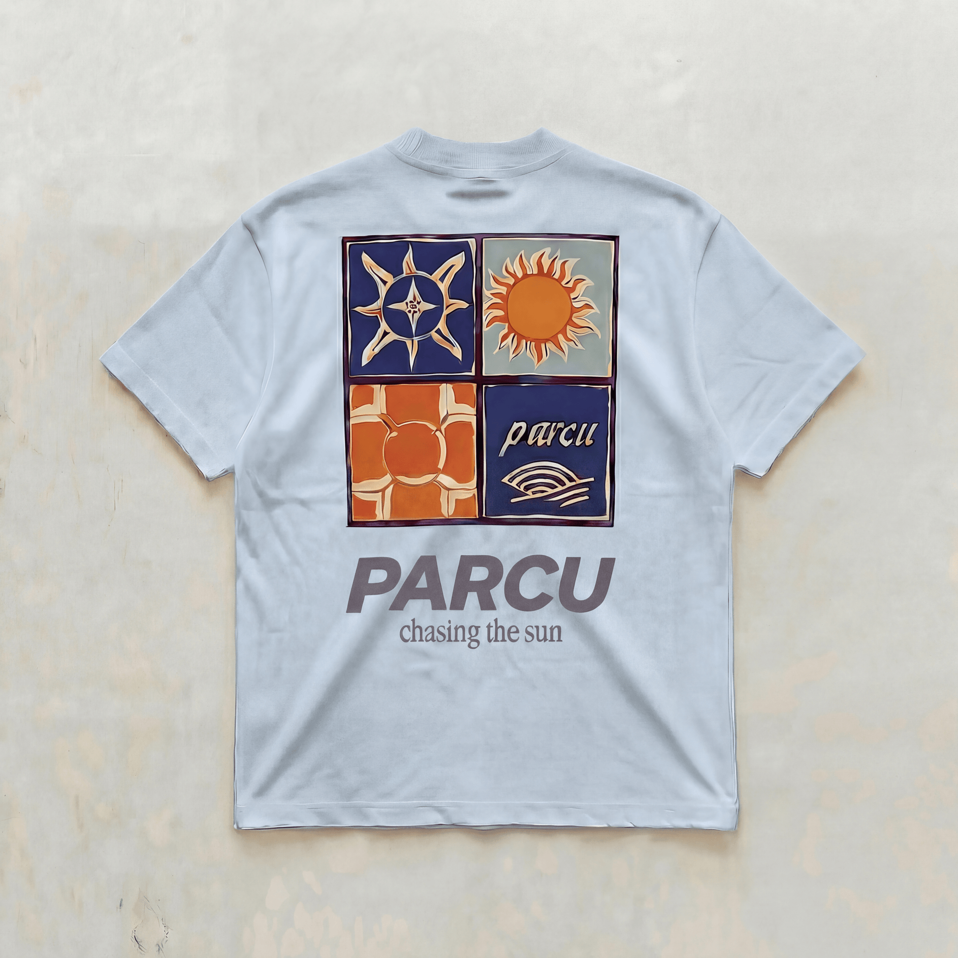 Light Blue Mediterranean tee - front view