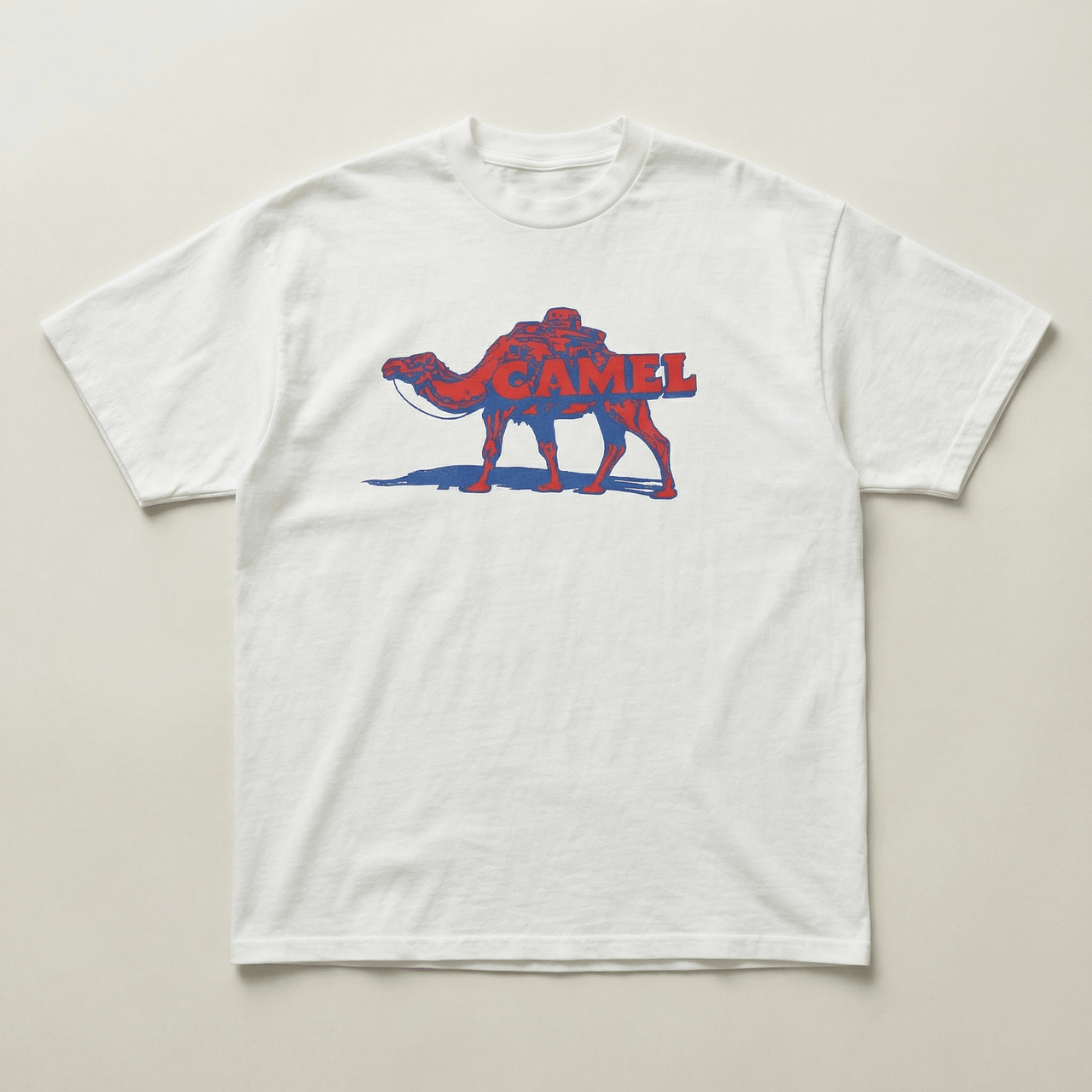 Navy Camel heavyweight tee - PARCU