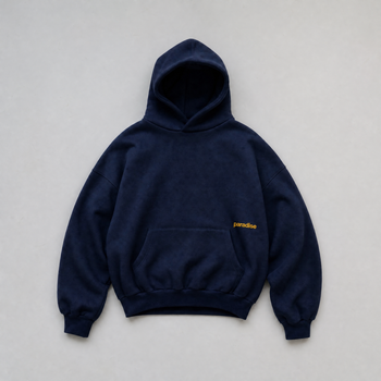 Navy Chasing Paradise hoodie - back view