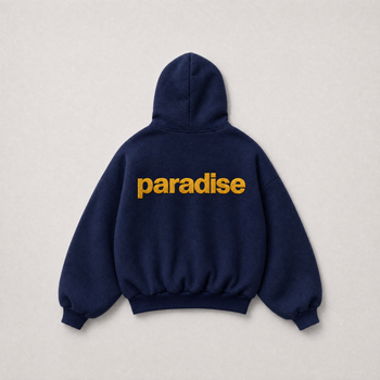 Navy Chasing Paradise hoodie - front view