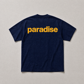 Navy chasing paradise tee - back view