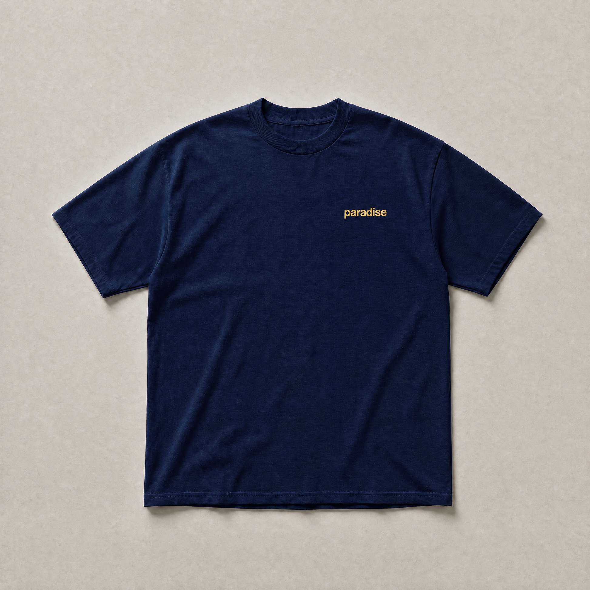 Navy chasing paradise tee - front view