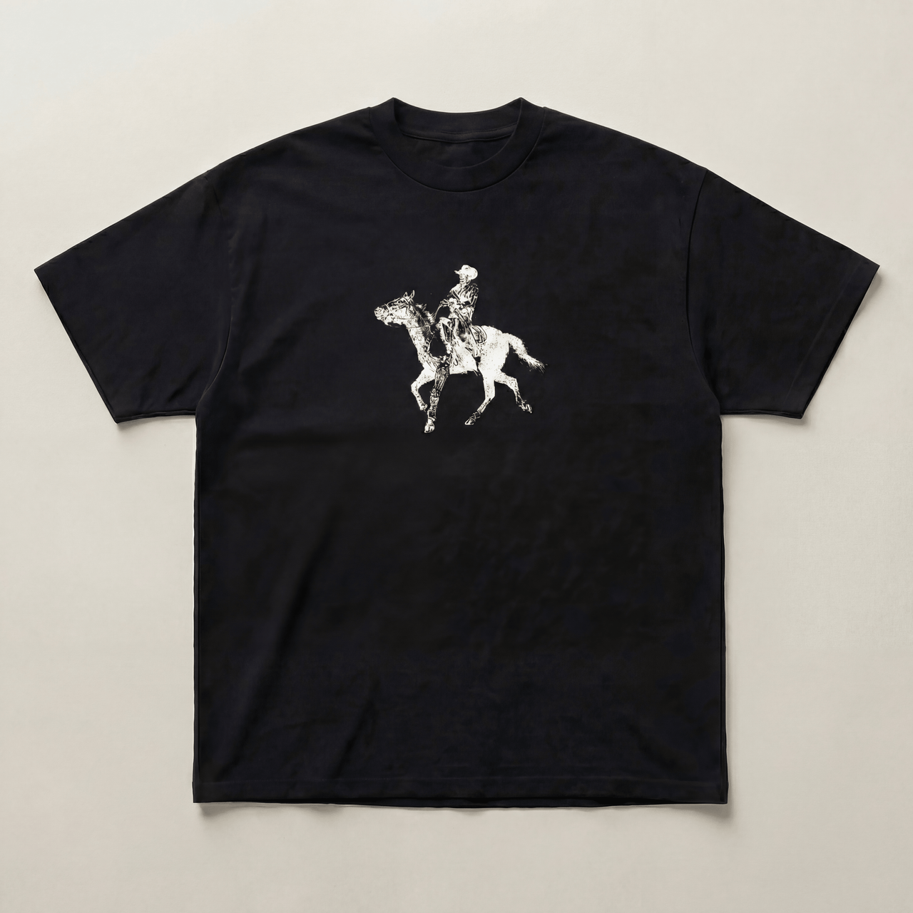 Black cowboy tee