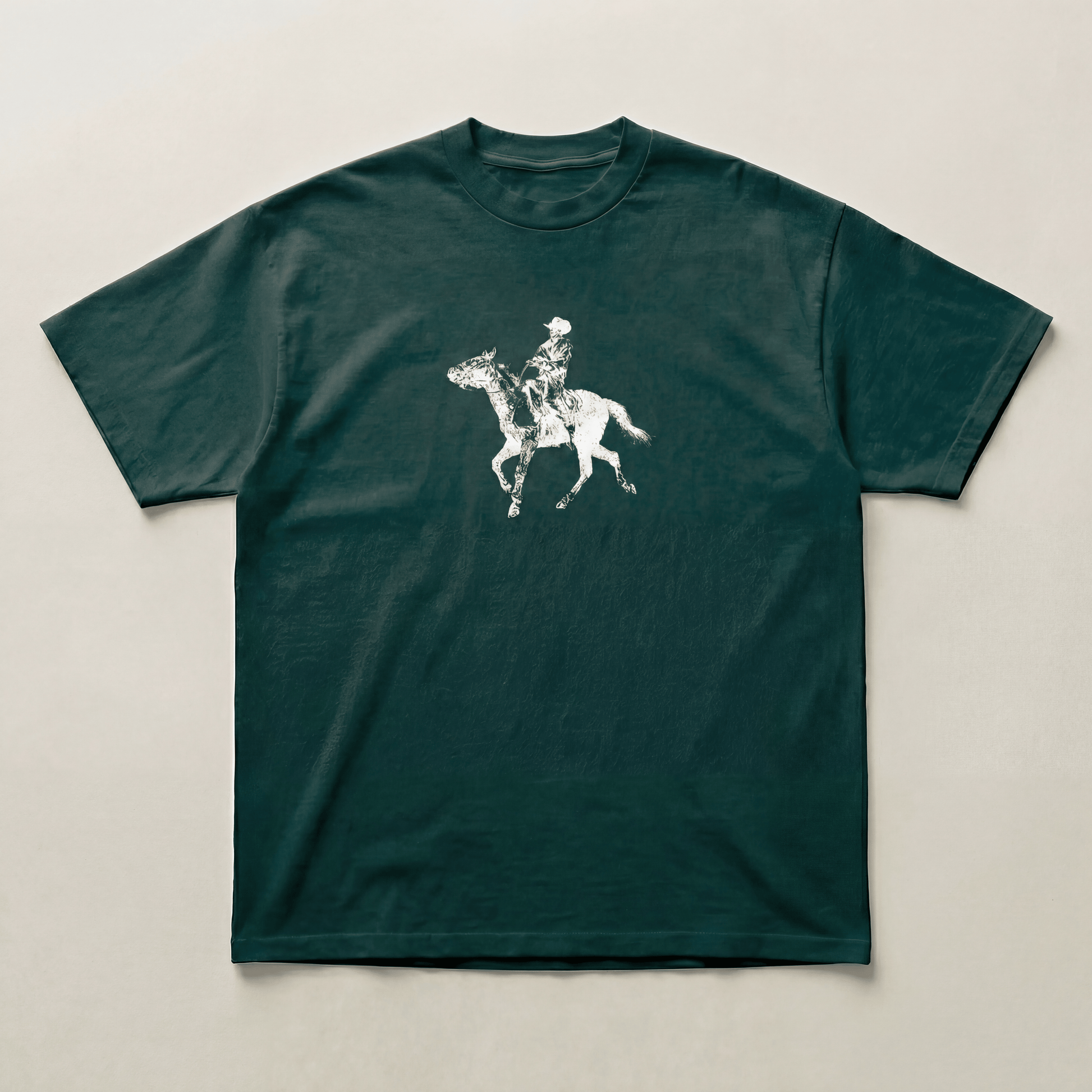 Green cowboy heavyweight tee - PARCU