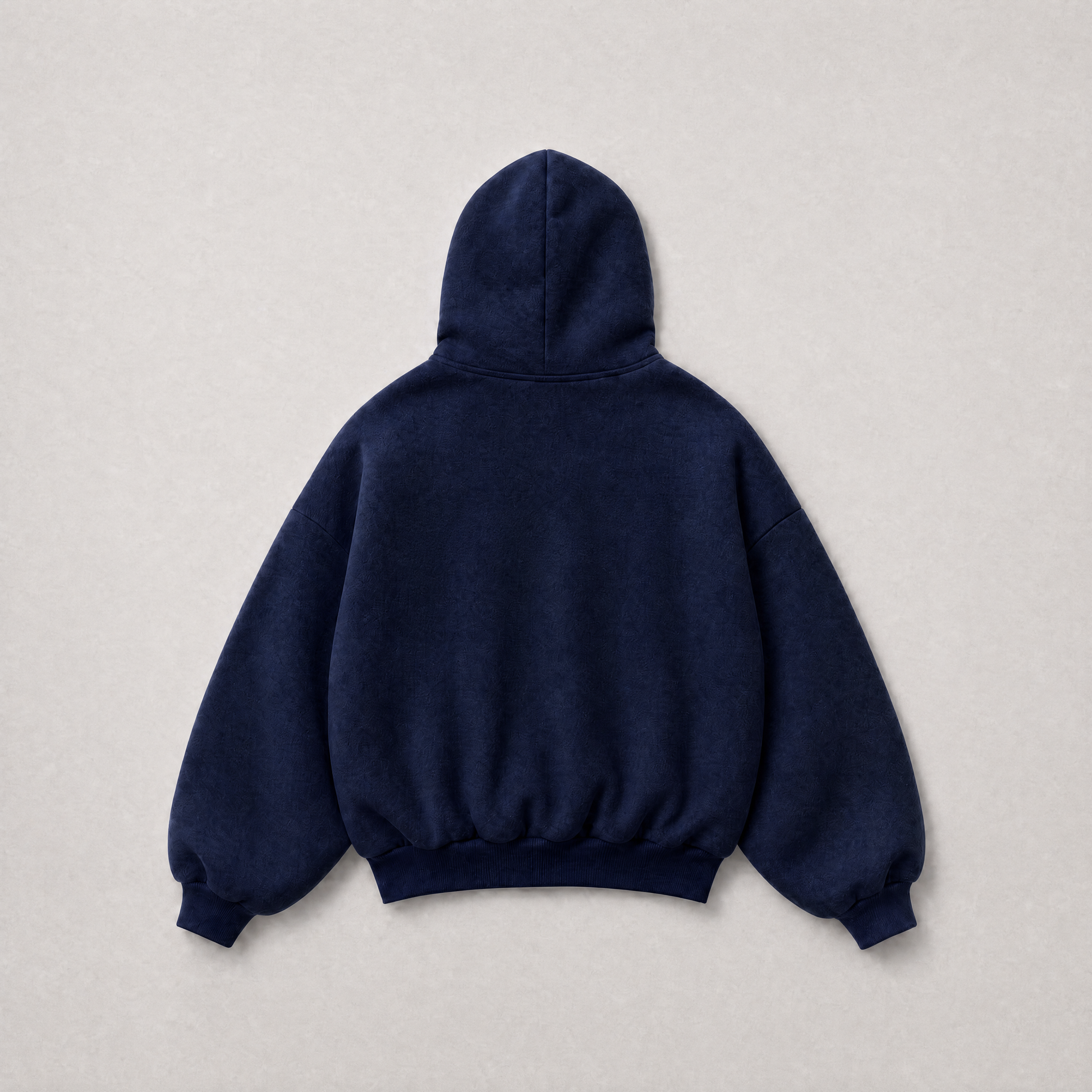 Navy Monogram hoodie - back view