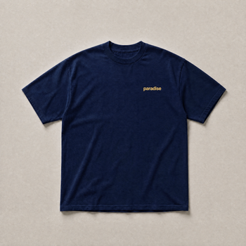 Navy monogram tee - front view