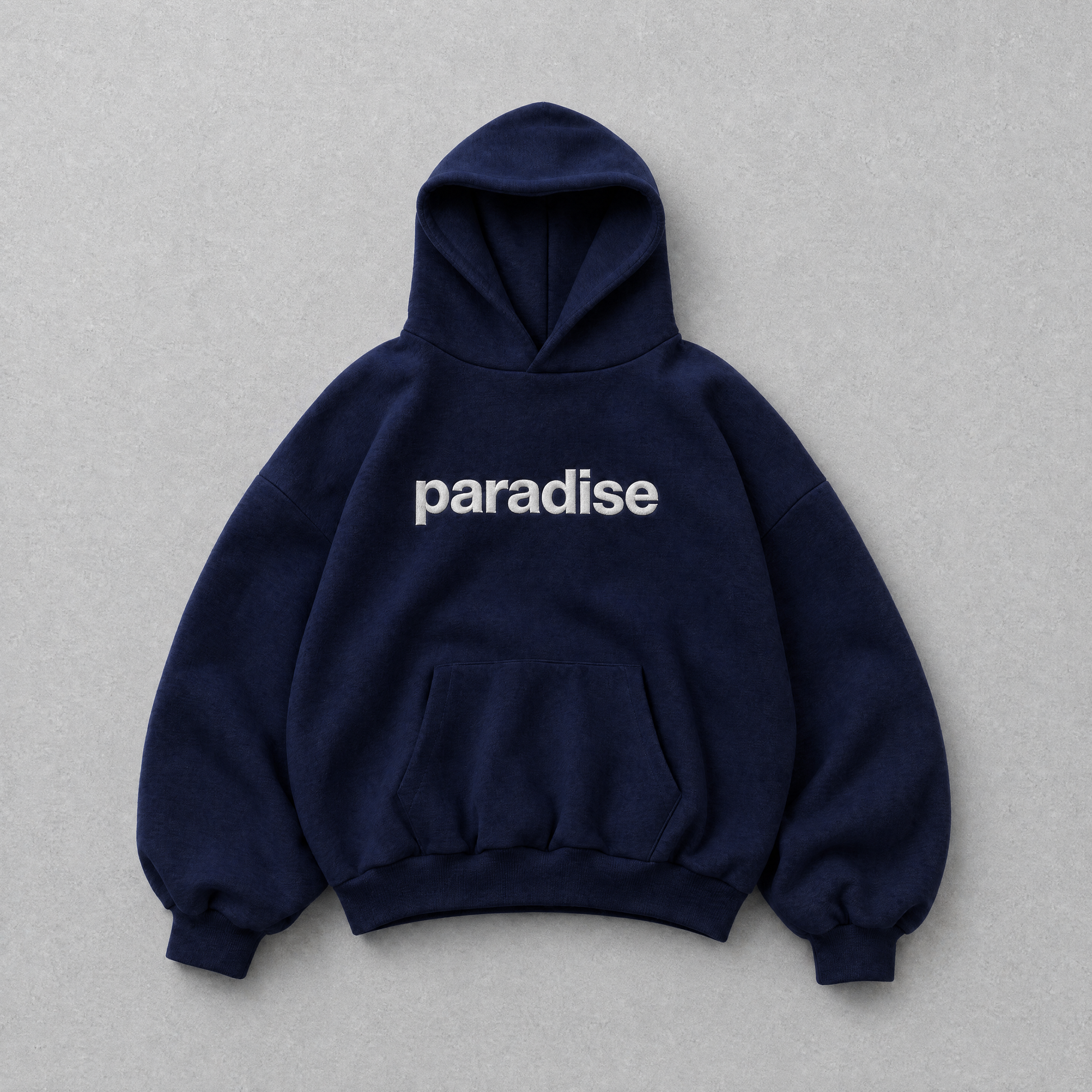 Navy Paradise hoodie - front view