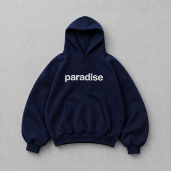 Navy Paradise hoodie - front view