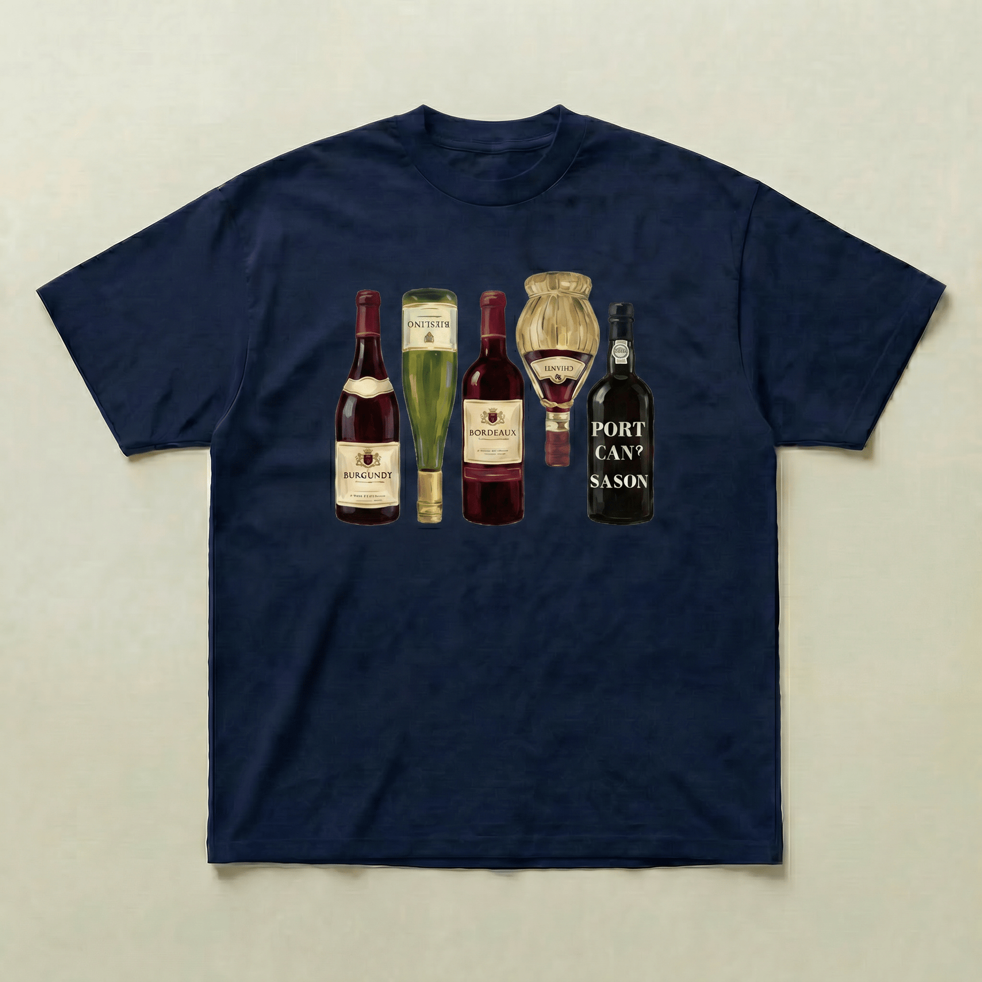 Navy Wine tee