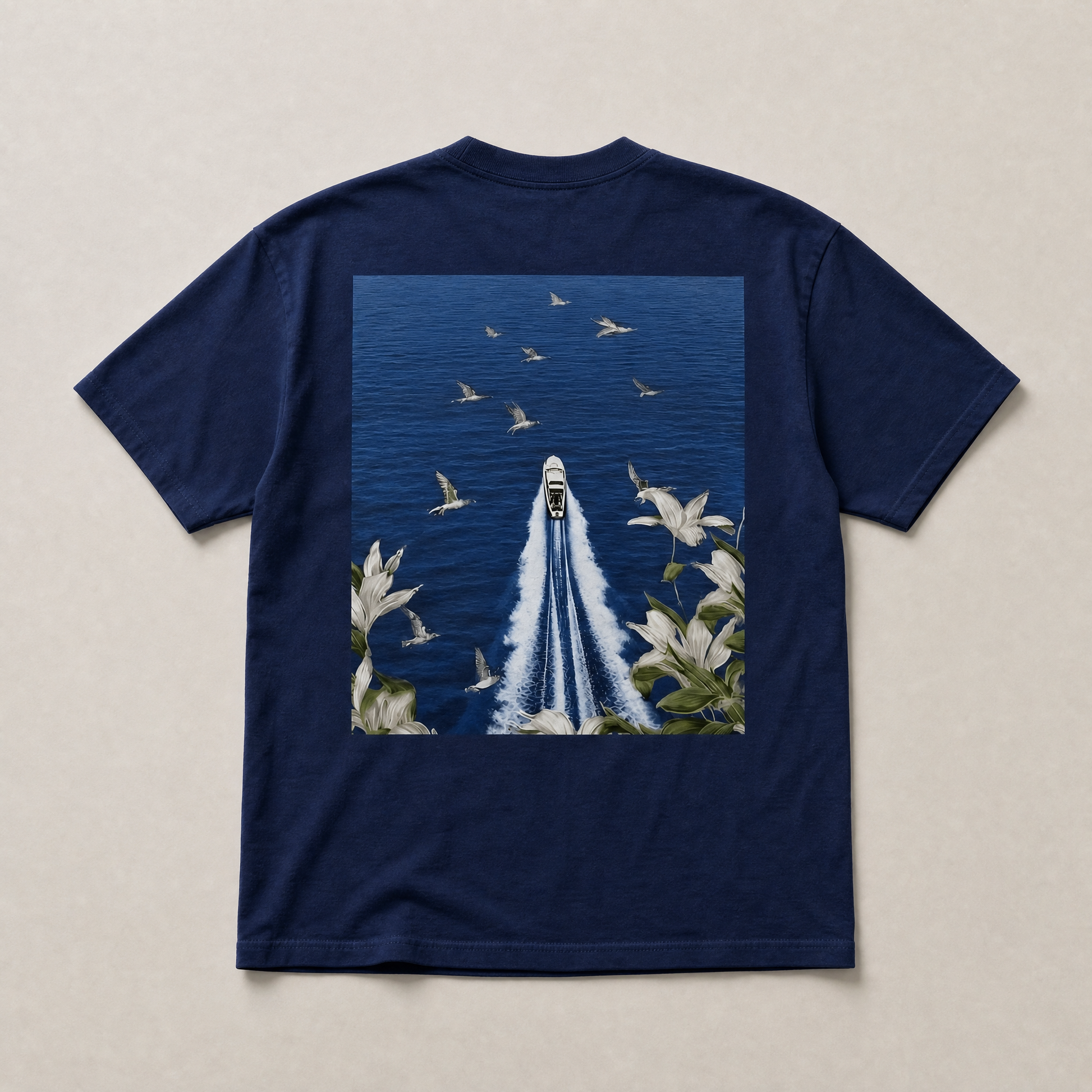 Navy Yacht tee - front view