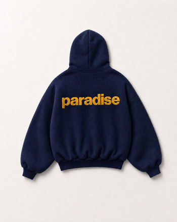 Navy Chasing Paradise heavyweight hoodie