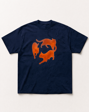 Dancing cat heavyweight tee