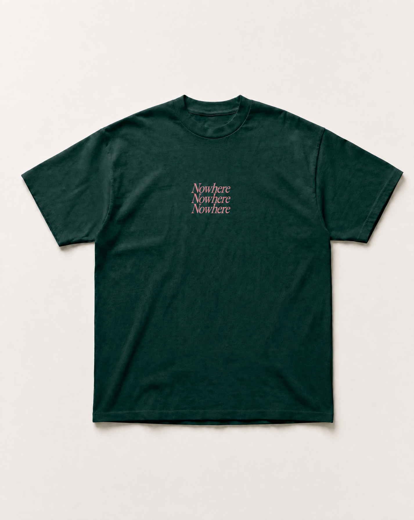 Nowhere script heavyweight tee
