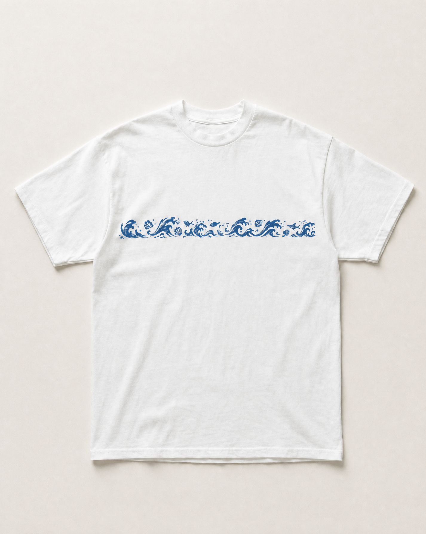 Ocean waves heavyweight tee