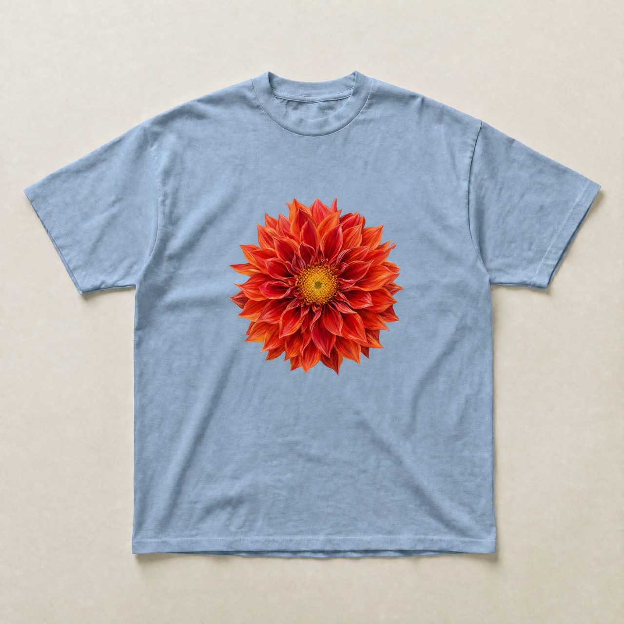 Orange dahlia tee
