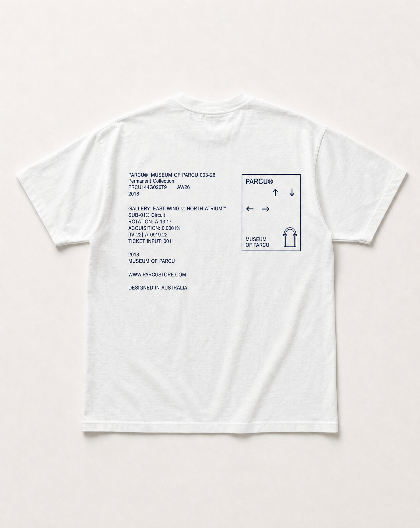 Parcu museum heavyweight tee - back
