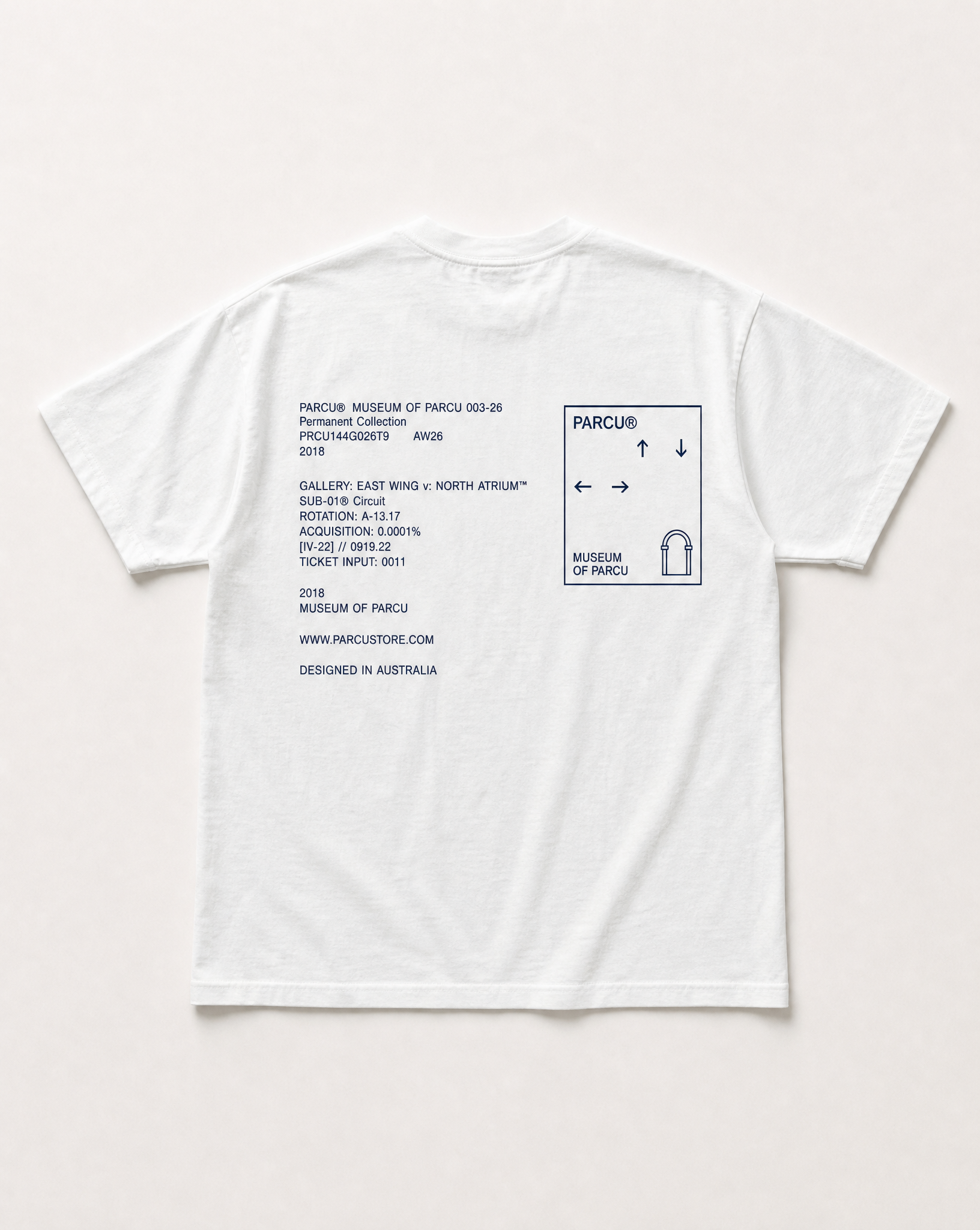 Parcu museum heavyweight tee - back