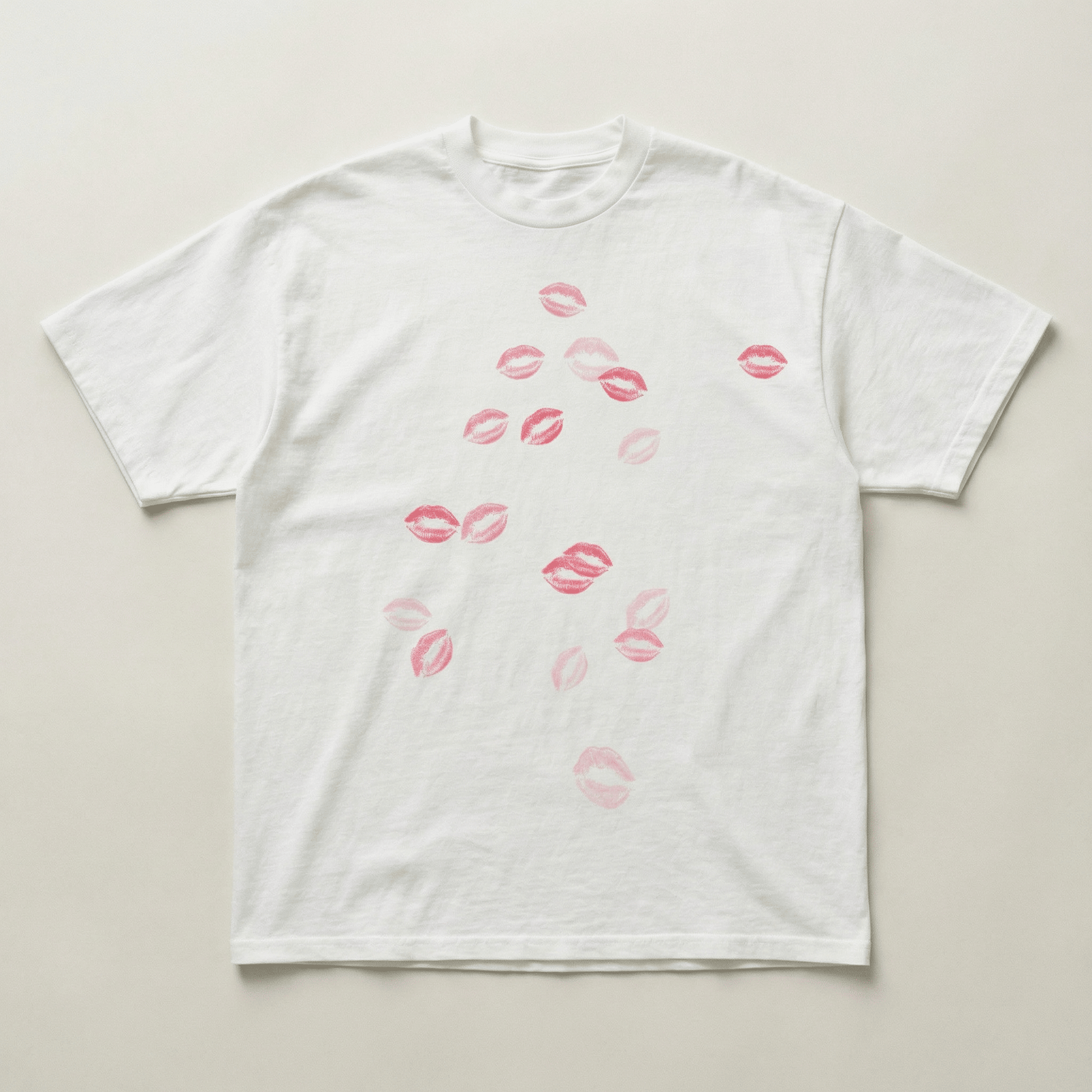 Pink lip print tee