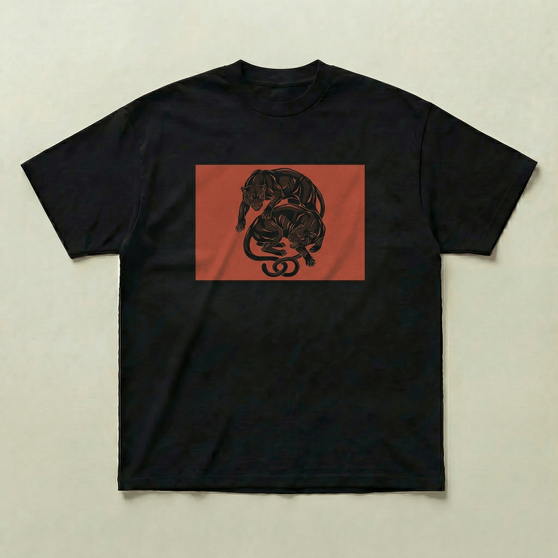 Red panther tee