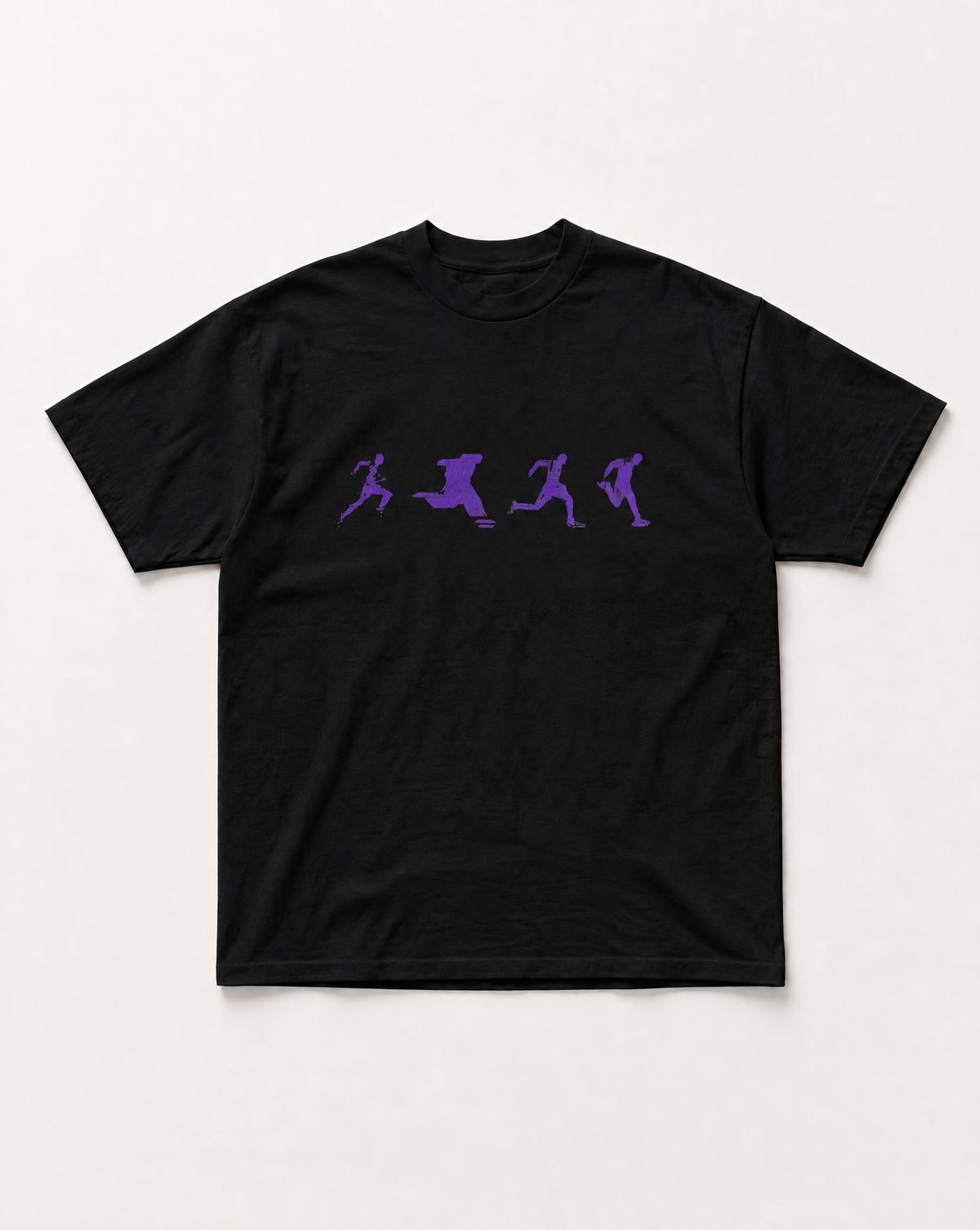 Black Running heavyweight tee