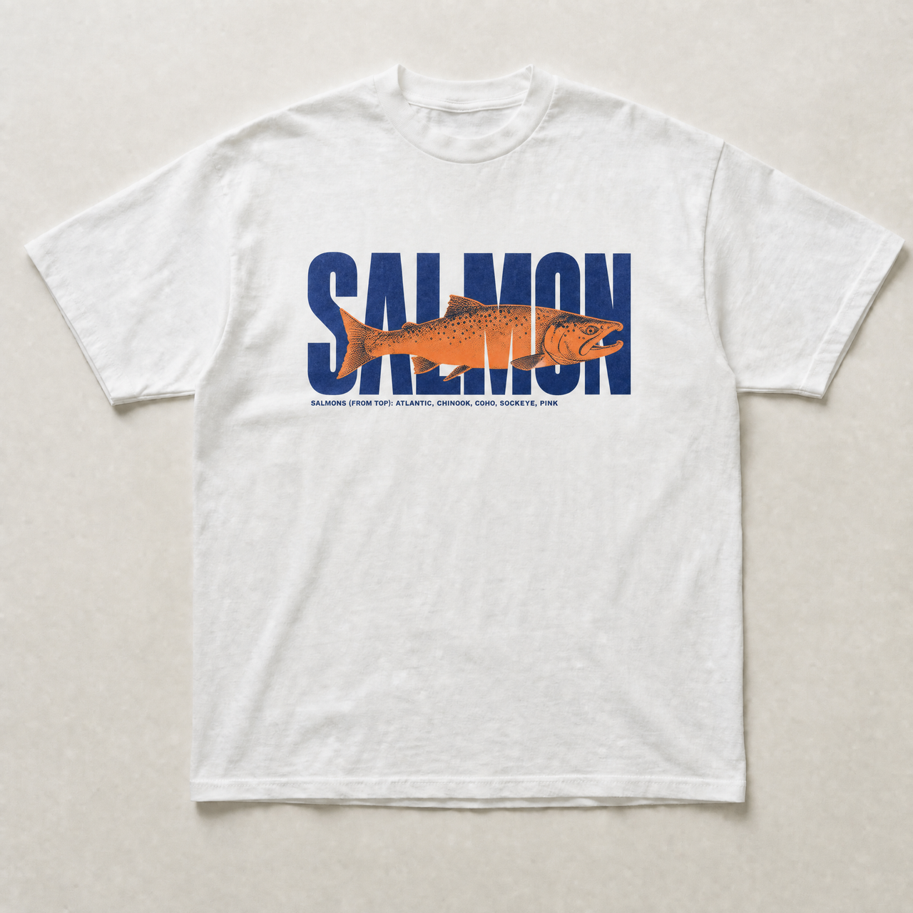 Salmon fish tee