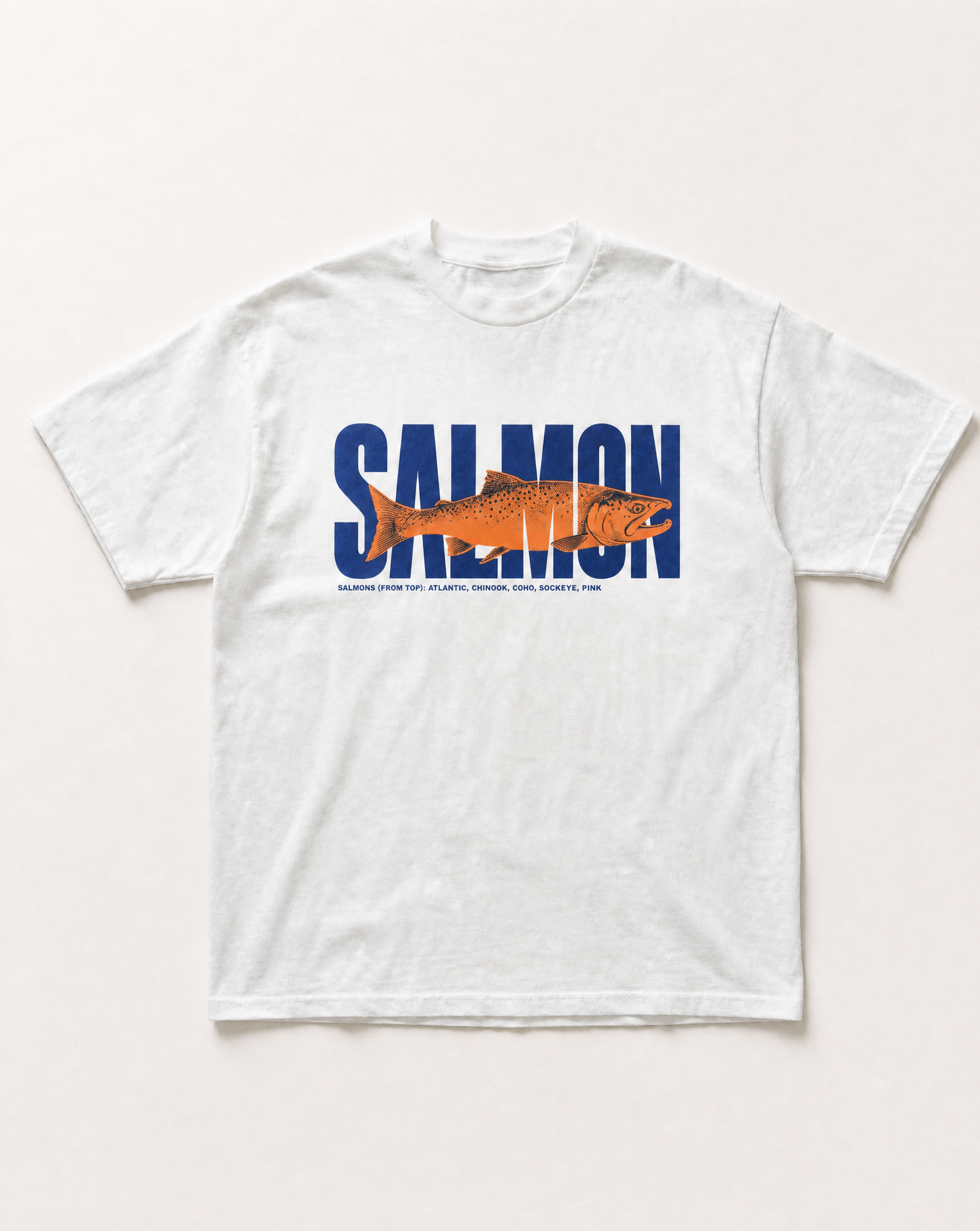 Salmon fish heavyweight tee