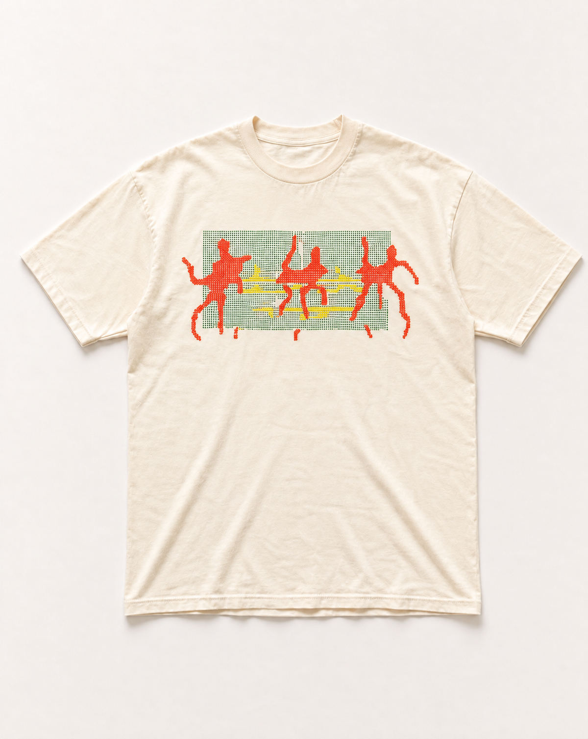 Cream Self control heavyweight tee