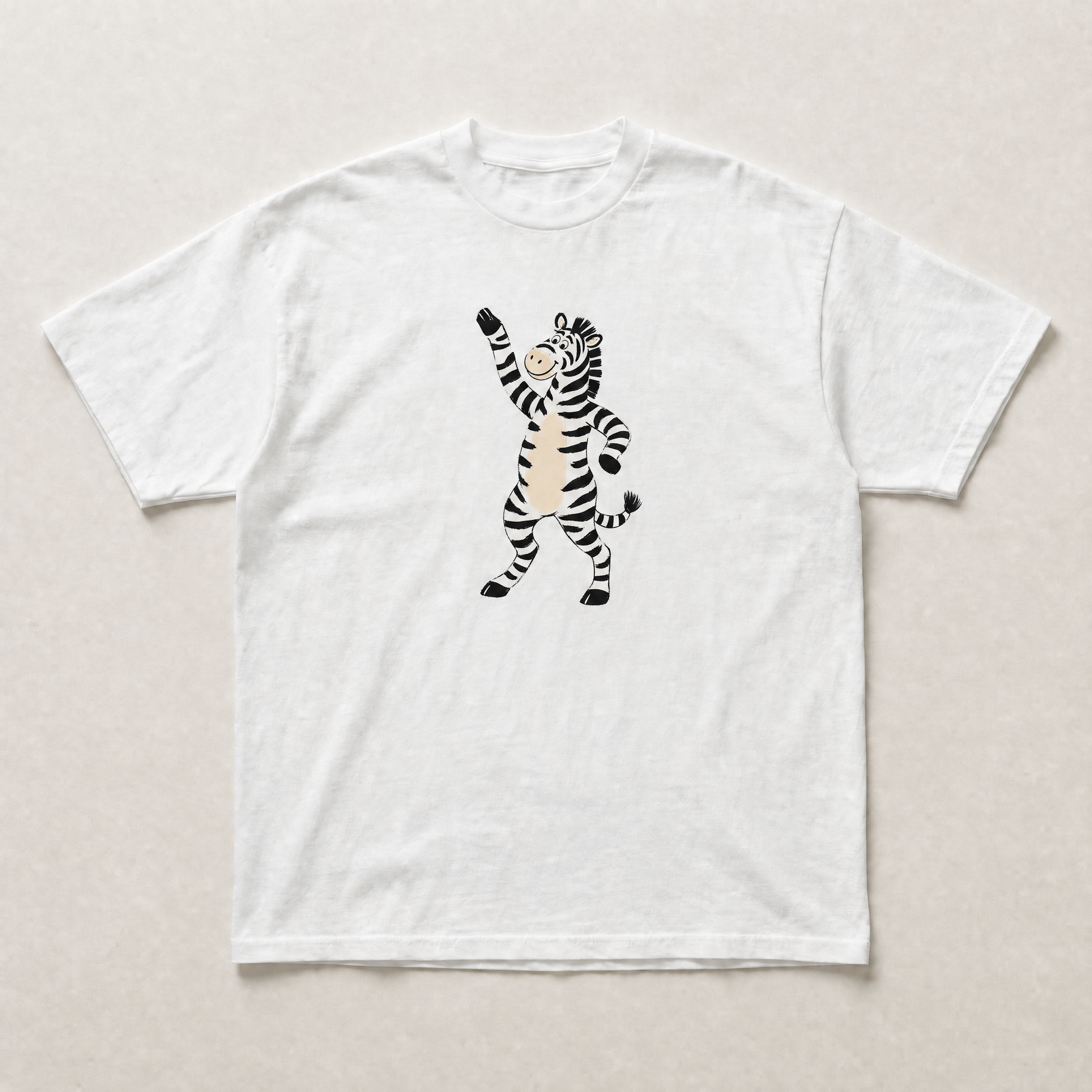 Standing zebra tee