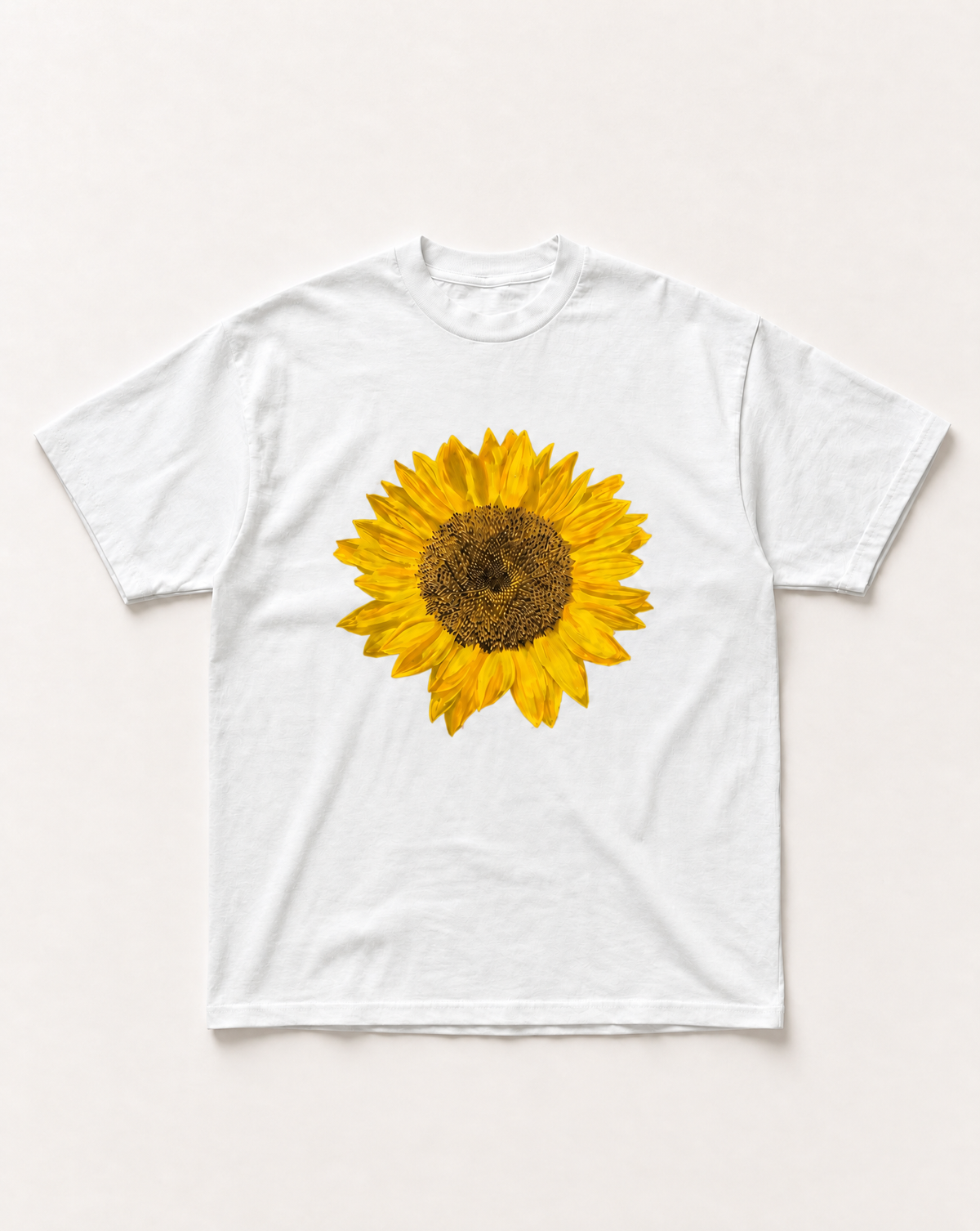 White Sunflower heavyweight tee