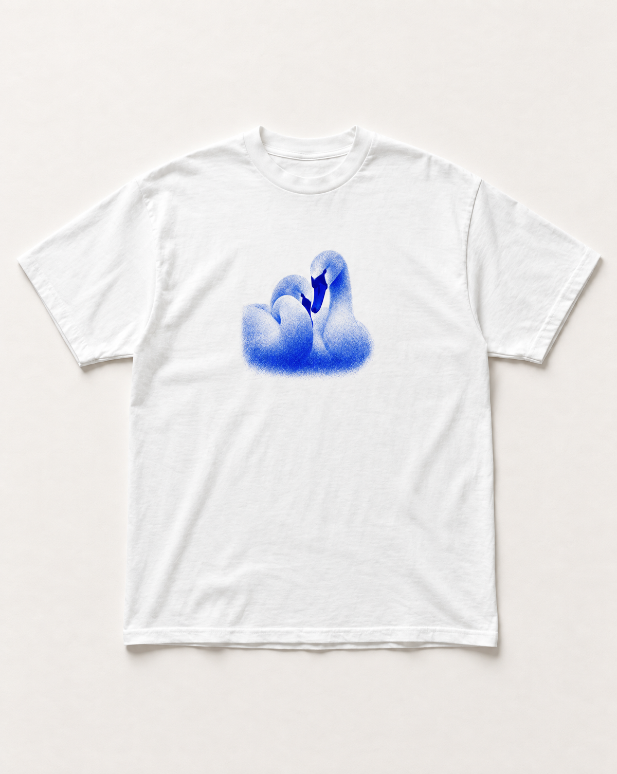 Swan print heavyweight tee