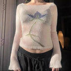 Knit Flower Top