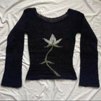 Knit Flower Top
